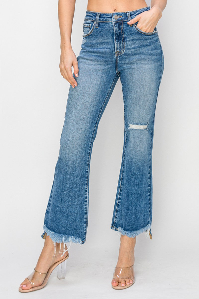 Hayden High Rise Crop Flare Jeans