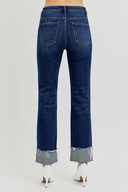 Addison Crop Straight Cuff Jeans