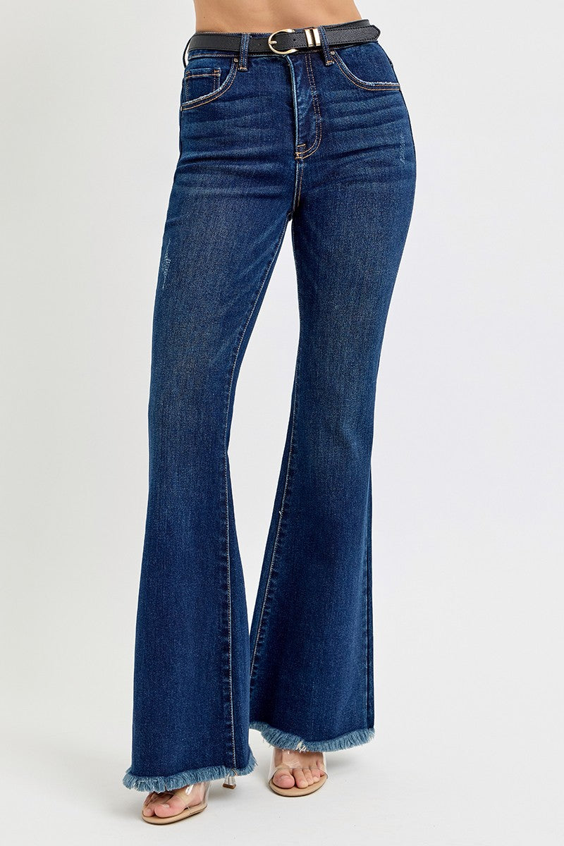 Scarlett Flare Frayed Hem Jeans