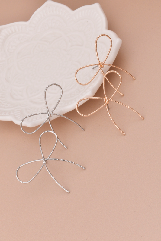 Katie Wire Bow Earrings