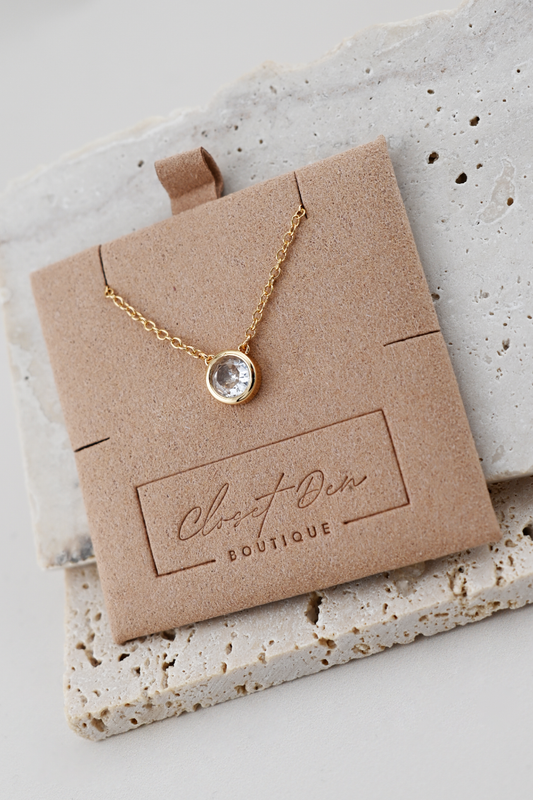 Gold Dainty Round Necklace