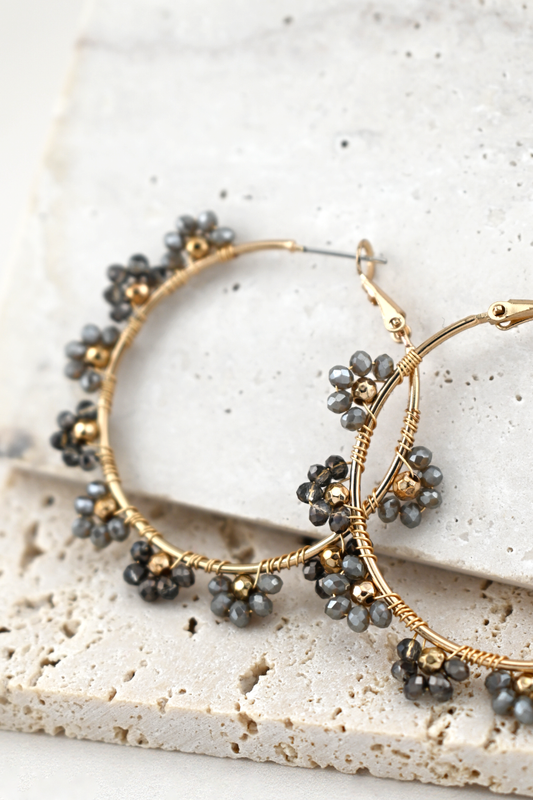 Luna Beaded Statement Hoops