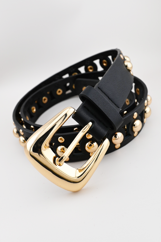 Black Studded Belt