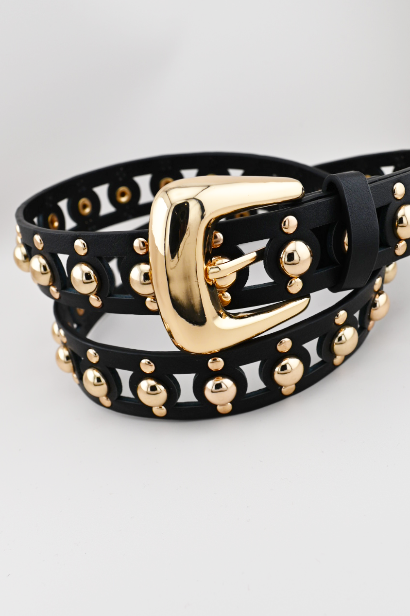 Black Studded Belt