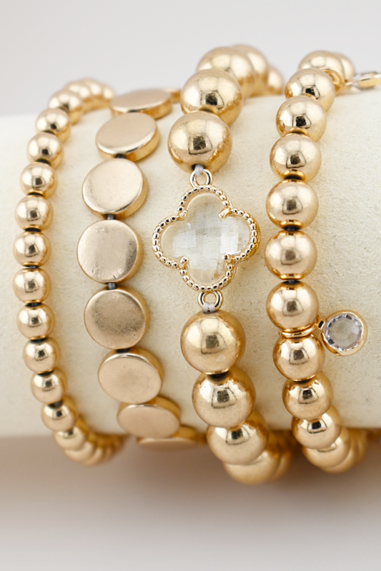 Charm Beaded Bracelet Set