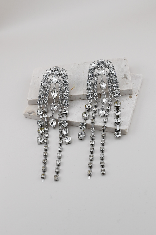 Mixed Stone Waterfall Earrings