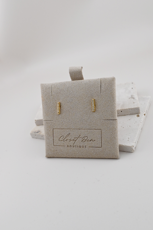 Dainty Bar Stud Earrings