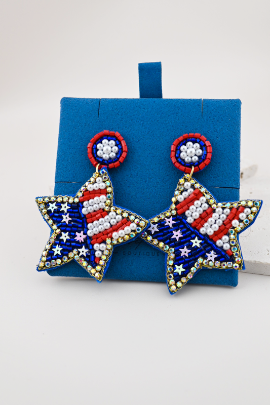 Patriotic Star Earrings
