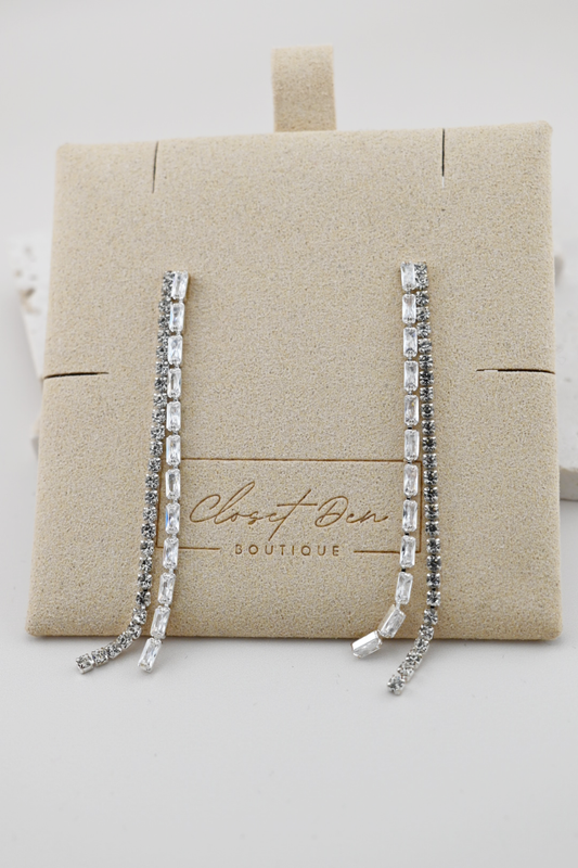 Crystal Rain Drop Earrings