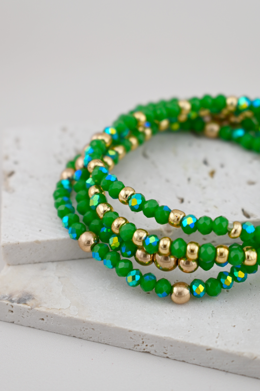 Green Stackable Bracelets
