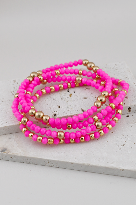 Pink Stackable Bracelets