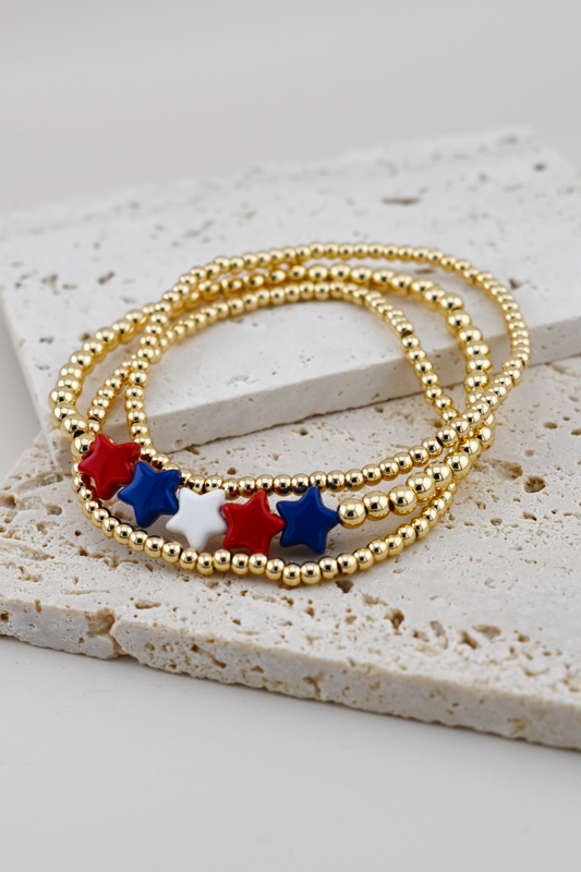 Gold Star Stretch Bracelets
