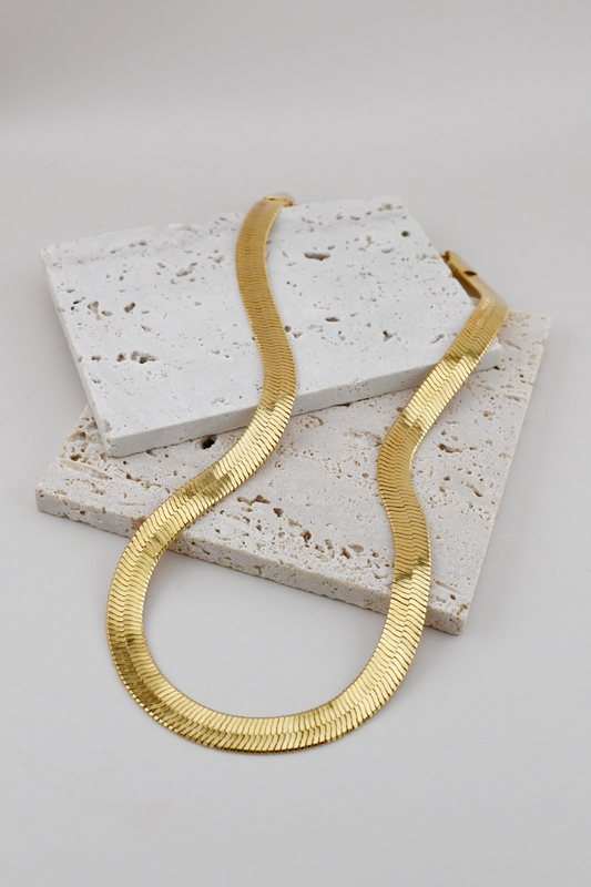 Wide Herringbone Necklace