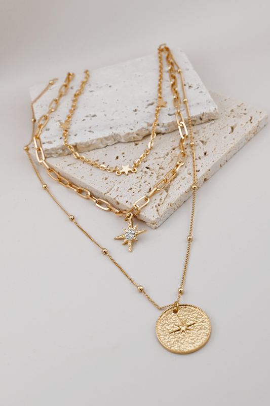 Star Pendant Layered Necklace