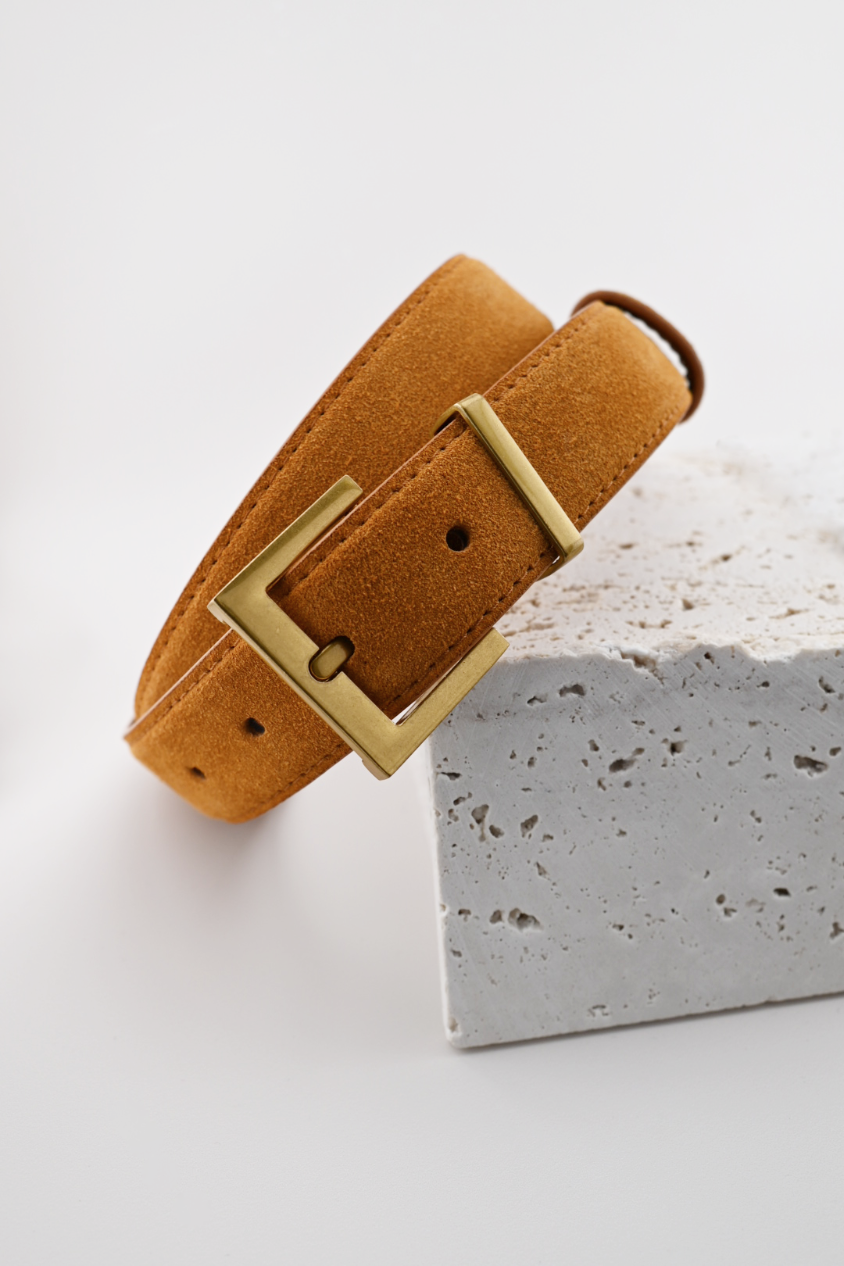 Camel Suede Belt