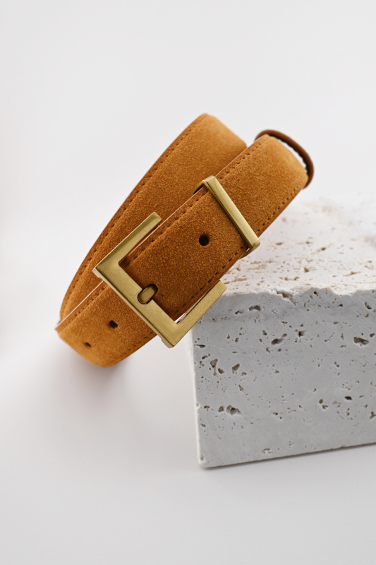 Camel Suede Belt