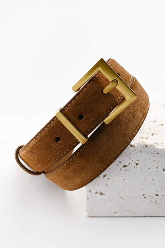Brown Suede Belt