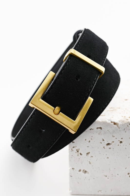 Black Suede Belt