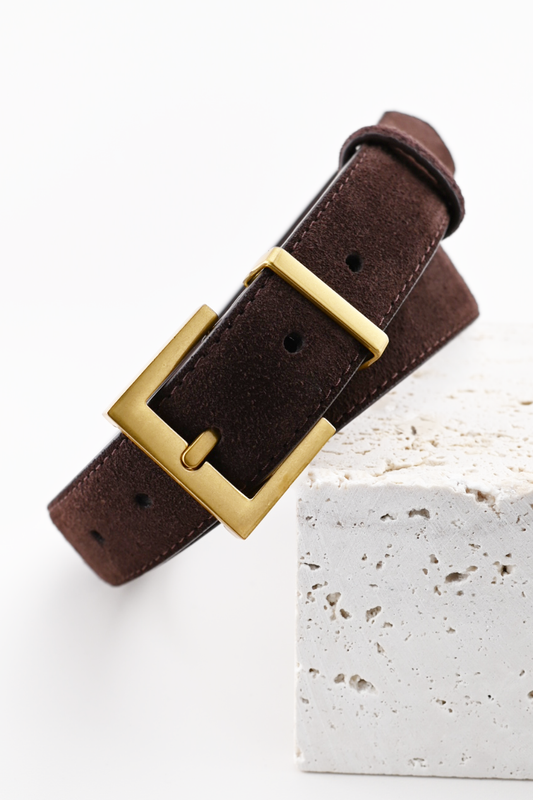 Chocolate Suede Belt
