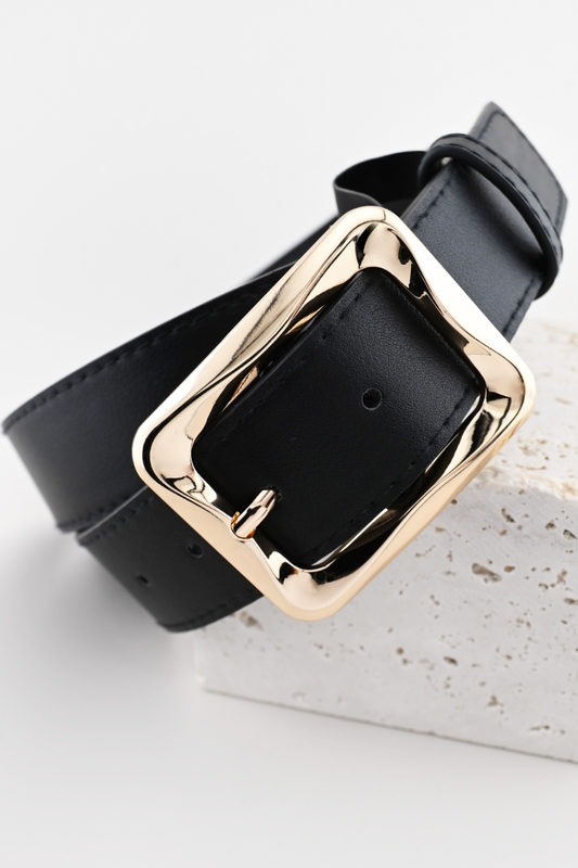 Black Bar Rectangle Belt