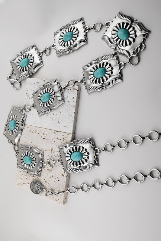 Oval Stone Concho Belt