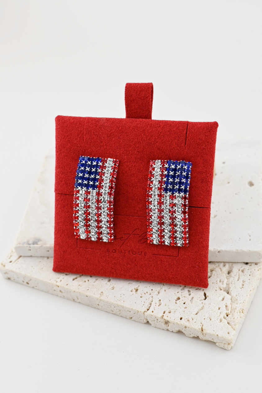 American Sparkle Stud Earrings