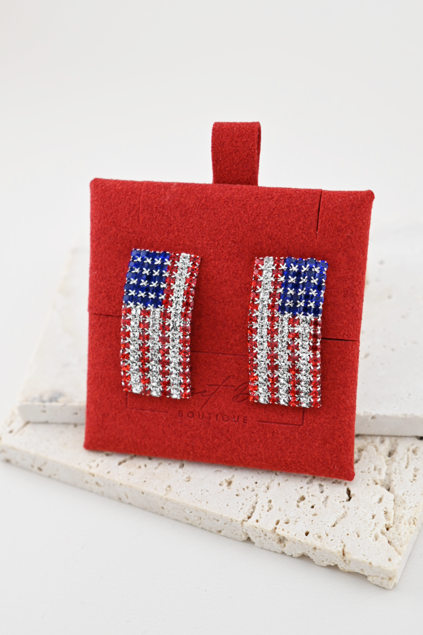 American Sparkle Stud Earrings