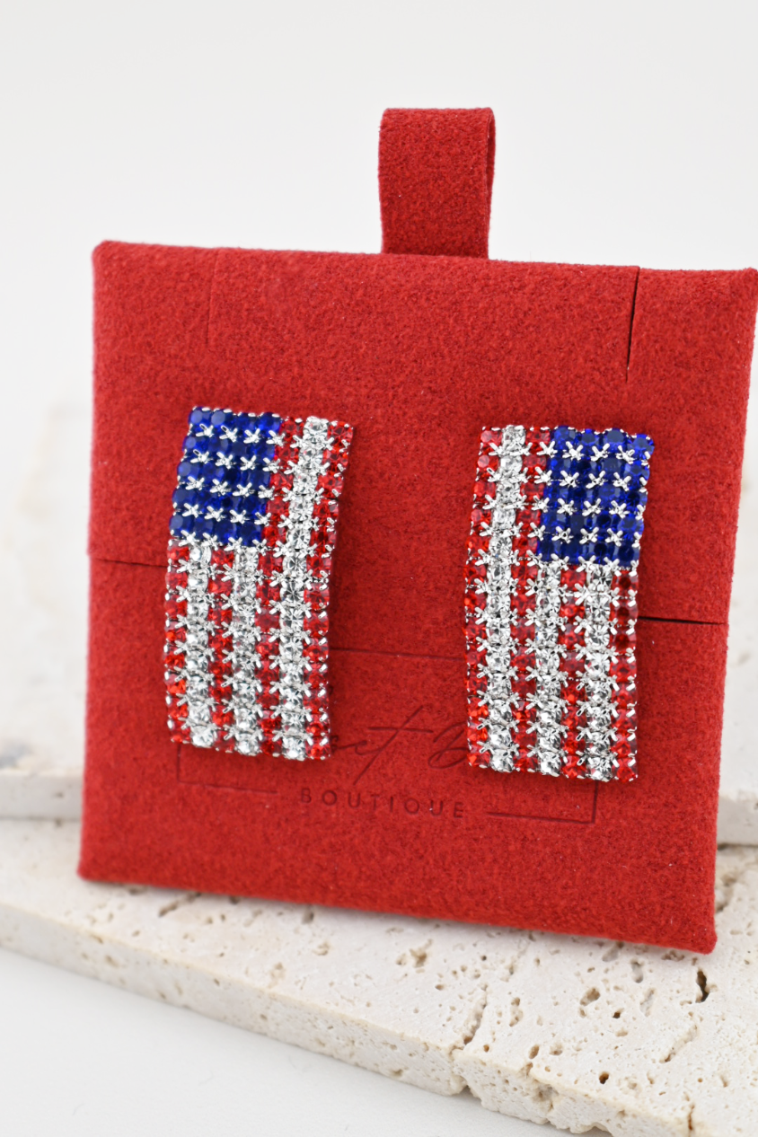 American Sparkle Stud Earrings