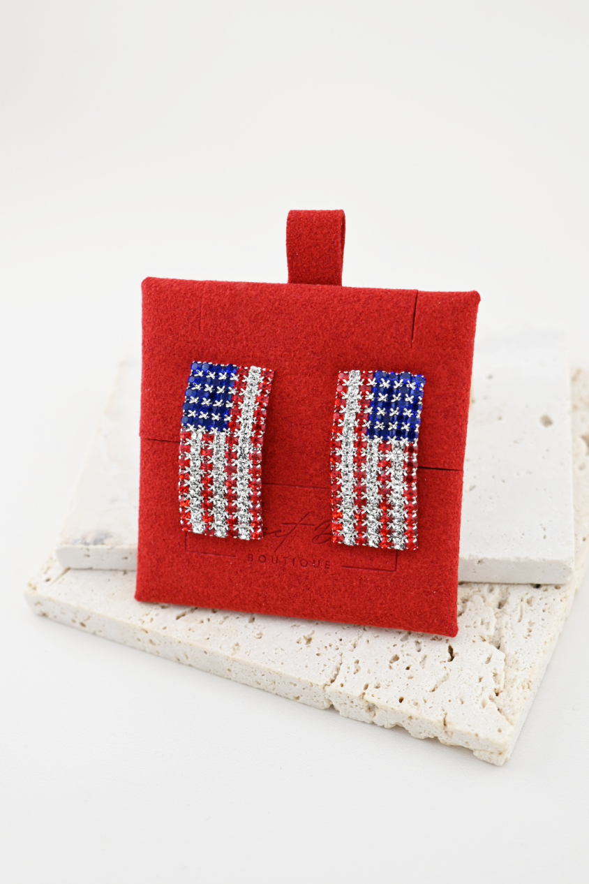 American Sparkle Stud Earrings