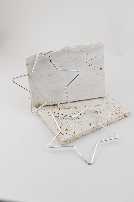 Silver Star Hoops