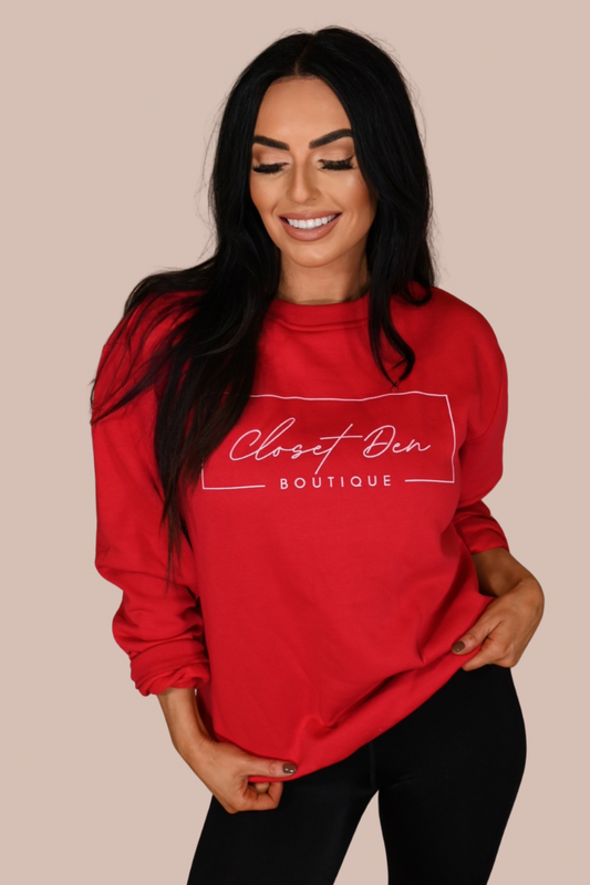 Closet Den Sweatshirt (Red)