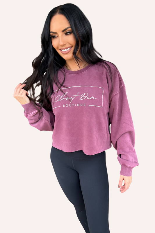Closet Den Sweatshirt (Dark Cherry)