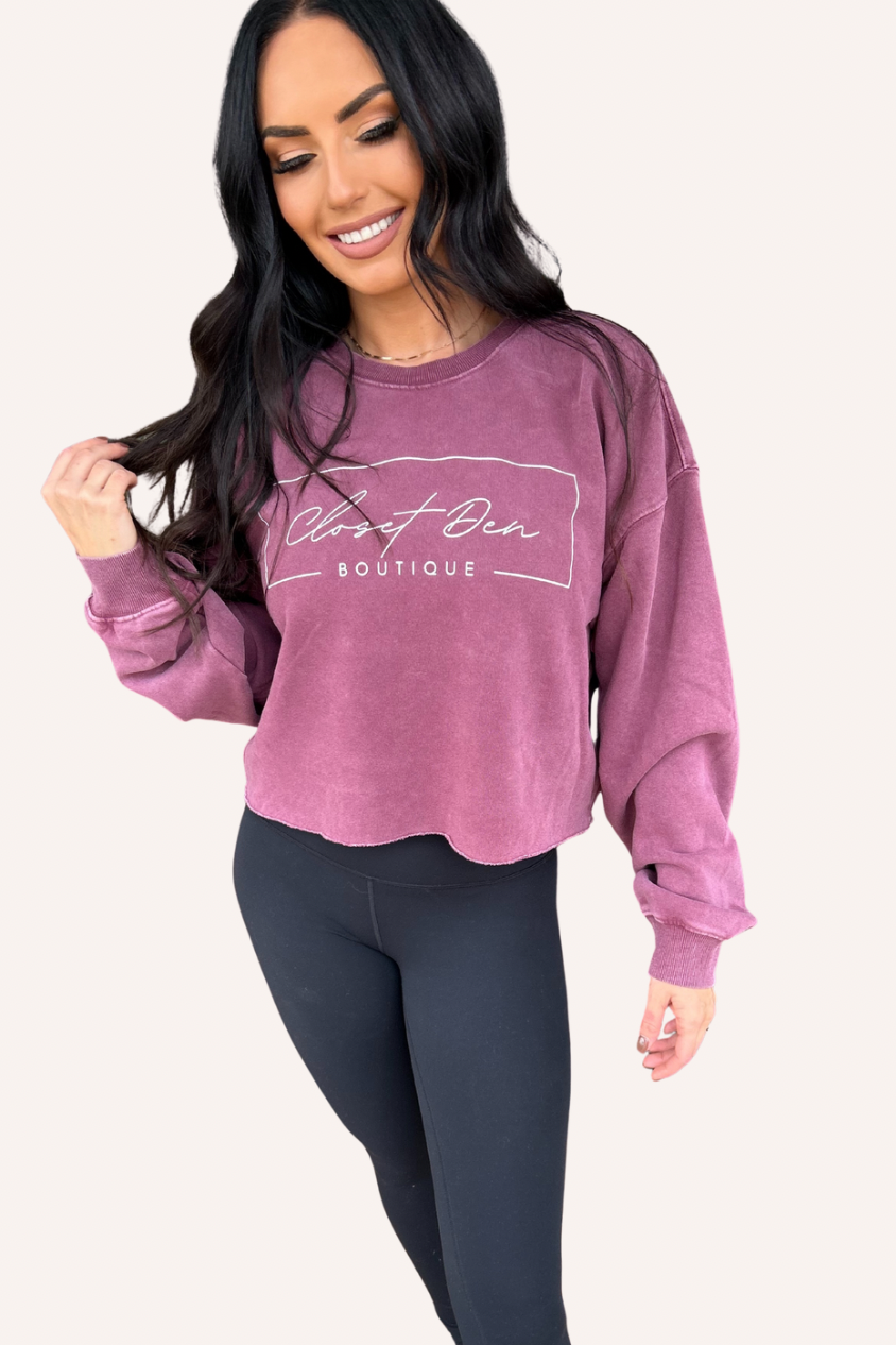 Closet Den Sweatshirt (Dark Cherry)