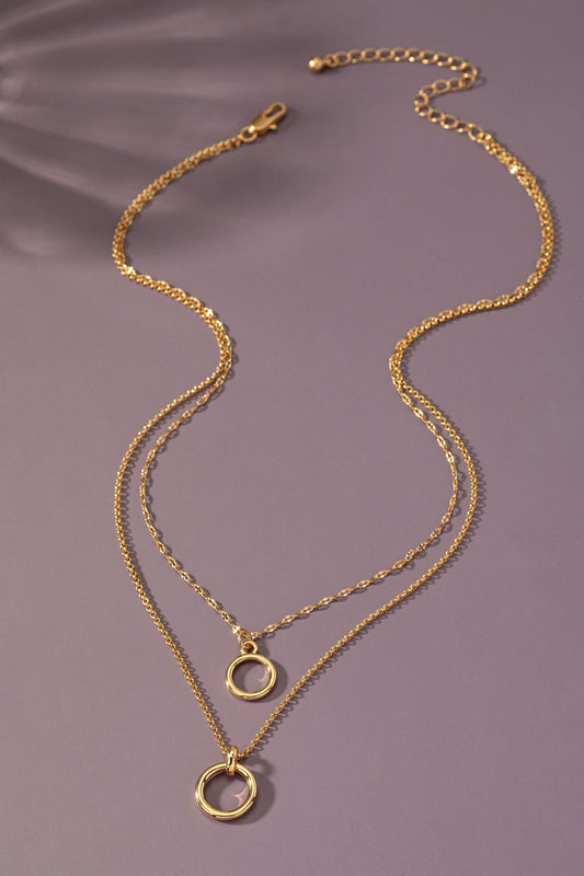 Mixed Chain & Circle Necklace