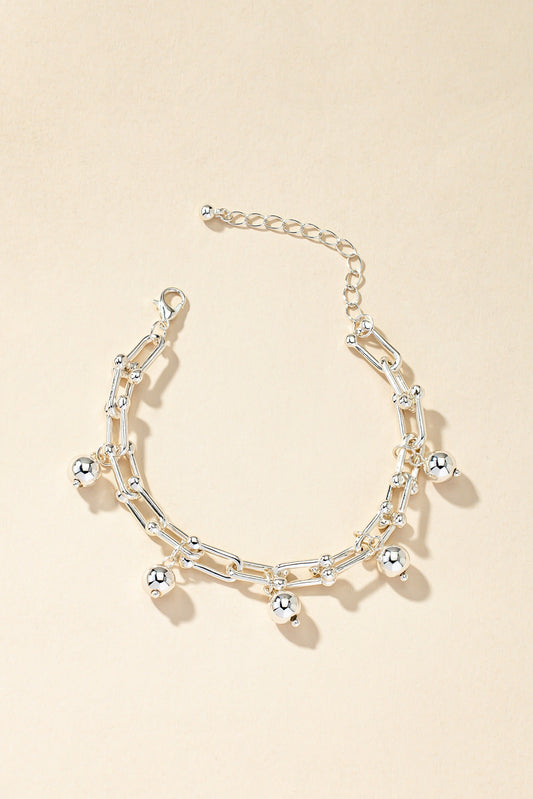 U Shape Link Charm Chain Bracelet