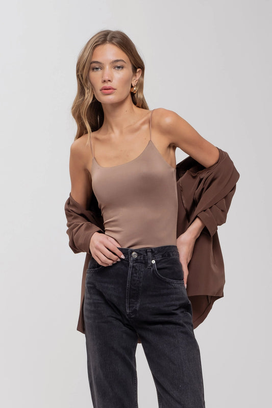 Deep Taupe Cami Bodysuit