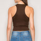 Dark Brown Soft Double Layer Tank