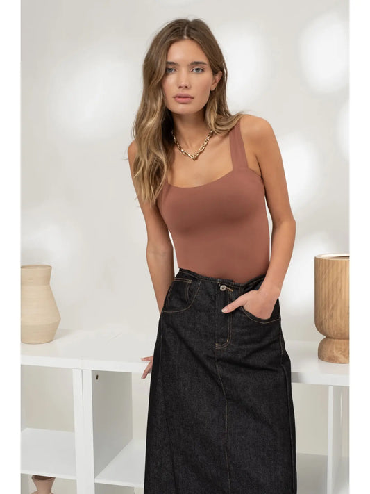 Dusty Brick Square Neck Cami