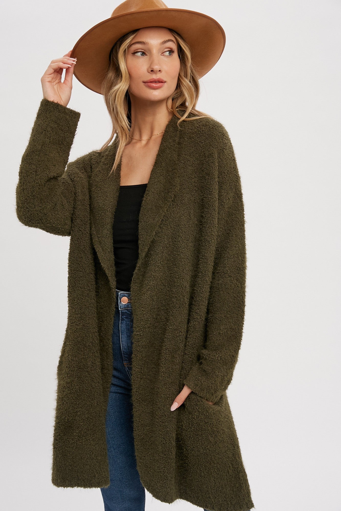 The Elle Cardigan (Olive)