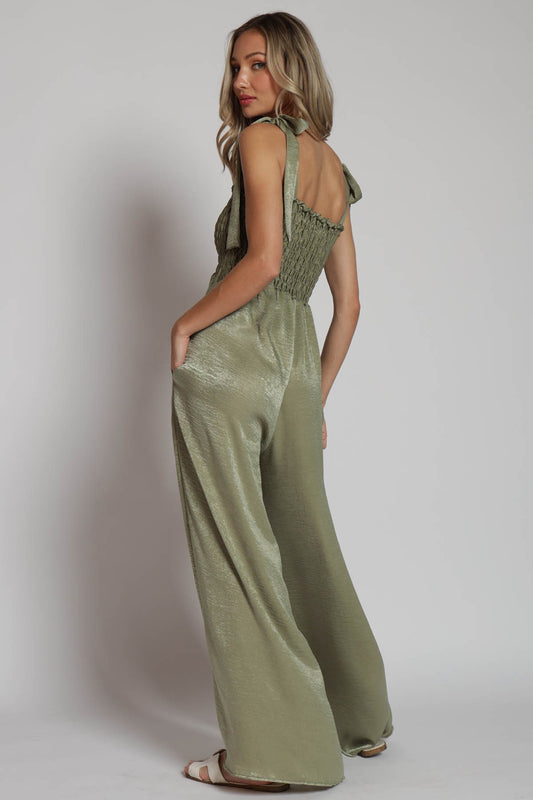 Talia Olive Jumpsuit