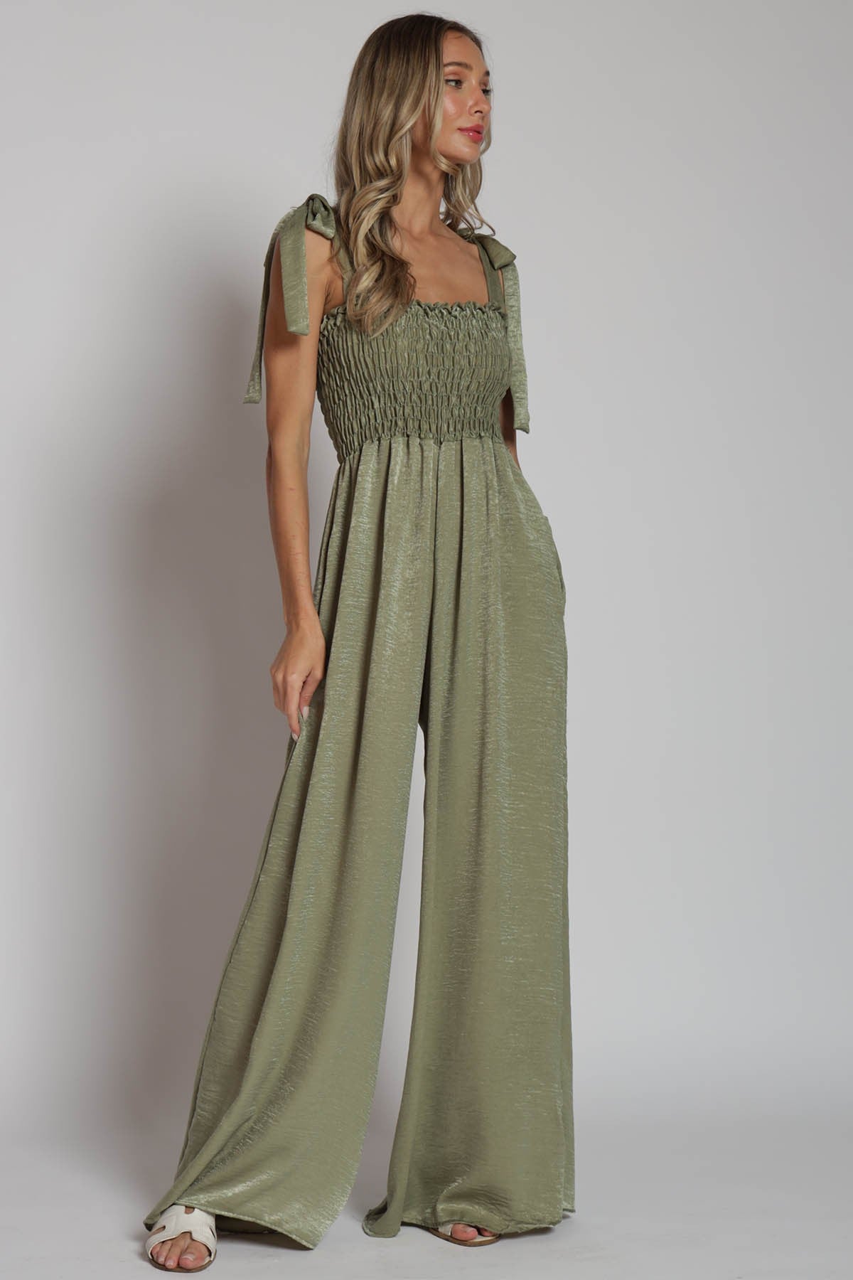 Talia Olive Jumpsuit