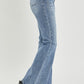 Micah Vintage Frayed Hem Flare Jeans