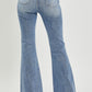 Micah Vintage Frayed Hem Flare Jeans