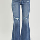 Kourtney Distressed Knee Flare Jeans