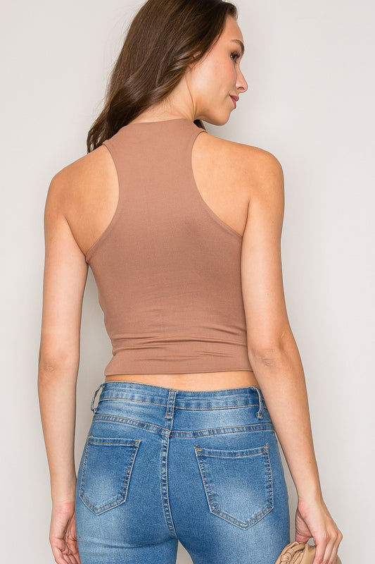 Tan Soft Double Layer Tank