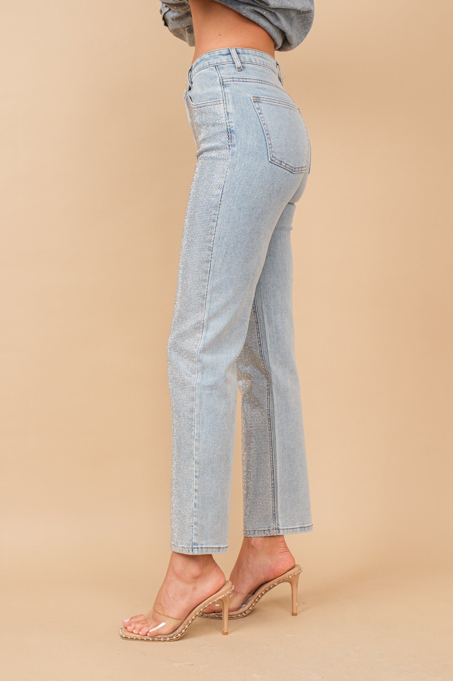 Emersyn High Rise Rhinestone Jeans