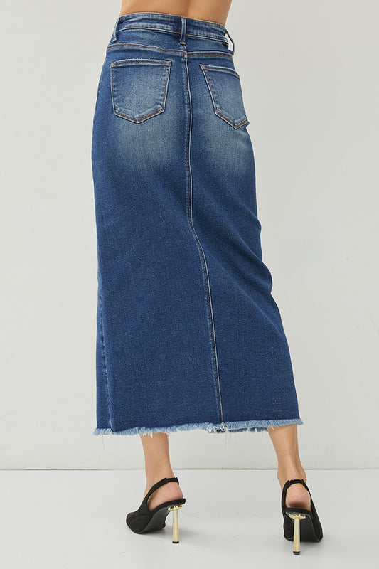 Kendra Denim Long Skirt