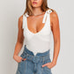 Cameron White Tie Bodysuit