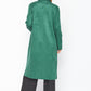 Hunter Green Faux Suede Coat