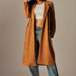 Camel Faux Suede Coat